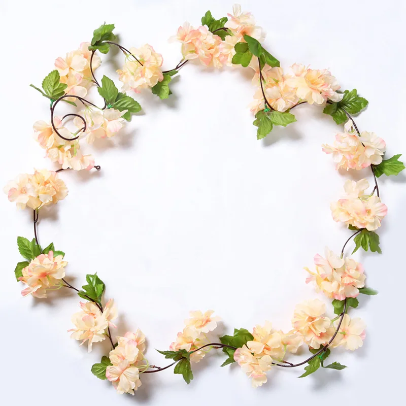 Luyue 11pcs/lot Artificial Cherry Flower Vines Wedding Hanging Flower Fake Silk Cherry blossoms Simulation Rose Rattan Colorful
Luyue 11pcs/lot Artificial Cherry Flower Vines Wedding Hanging Flower Fake Silk Cherry blossoms Simulation Rose Rattan Colorful