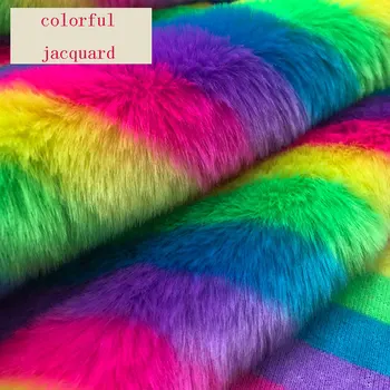Spot rainbow color strip imitation rabbit hair five-color jacquard color plush fashion fur clothing shoe fabric
Spot rainbow color strip imitation rabbit hair five-color jacquard color plush fashion fur clothing shoe fabric