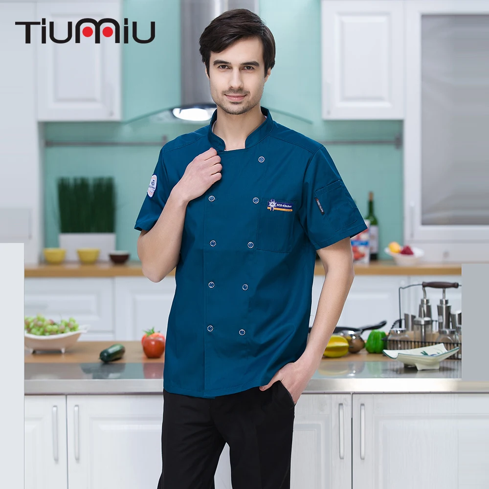 Black Blue Red Breathable Short Sleeve Chef Cooking Jacket Wholesale Restaurant Baker Food Service Overalls Kitchen Work Uniform
Black Blue Red Breathable Short Sleeve Chef Cooking Jacket Wholesale Restaurant Baker Food Service Overalls Kitchen Work Uniform