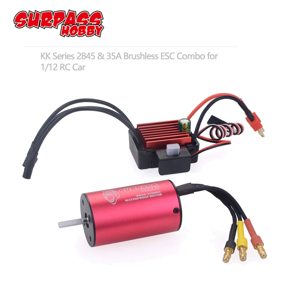 SURPASSHOBBY KK Waterproof Combo 2845 2600KV 2800KV 3100KV 3800KV 4370KV Brushless Motor w/ 35A ESC for Traxxas/HSP 1/12 RC Car
SURPASSHOBBY KK Waterproof Combo 2845 2600KV 2800KV 3100KV 3800KV 4370KV Brushless Motor w/ 35A ESC for Traxxas/HSP 1/12 RC Car