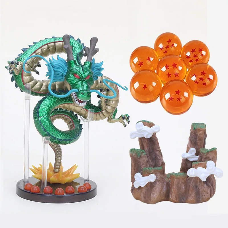 Anime Dragon Ball Figures 7 Stars Crystal Balls with Shelf Shenron Figure Set DBZ Dragonball Collectible Model Doll Toys 
Anime Dragon Ball Figures 7 Stars Crystal Balls with Shelf Shenron Figure Set DBZ Dragonball Collectible Model Doll Toys