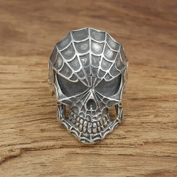 S925 Sterling Silver Jewelry Handmade Vintage Thai Silver Man Spider Man Fashion Skull Ring
S925 Sterling Silver Jewelry Handmade Vintage Thai Silver Man Spider Man Fashion Skull Ring
