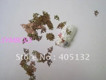 Approx. 1000pcs/bag Gold Cute Two Butterfly Design Non-adhesive Metal Slices Nail Art Decoration ms-6-2
Approx. 1000pcs/bag Gold Cute Two Butterfly Design Non-adhesive Metal Slices Nail Art Decoration ms-6-2