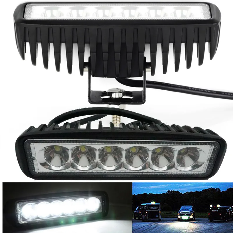 6 LED Spot / Flood Work Light Worklight 4WD 12V/24V Led Work lights for Off Road Vehicle SUV Motorcycle Car ATV Trucks
6 LED Spot / Flood Work Light Worklight 4WD 12V/24V Led Work lights for Off Road Vehicle SUV Motorcycle Car ATV Trucks