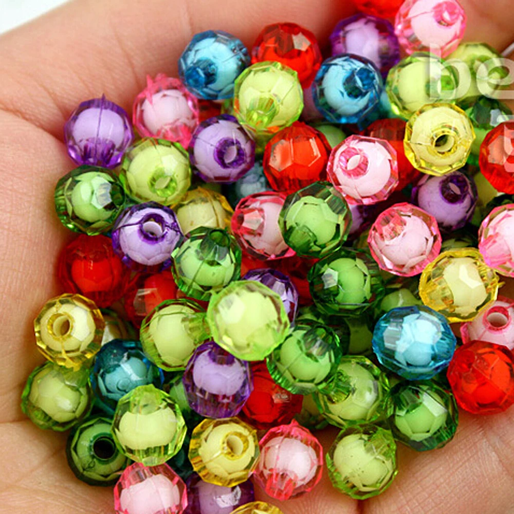 Hot Selling 30pcs-100pcs Acrylic Faceted Plastic Round Spacer Beads 8mm 10mm 12mm for DIY Fashion Child necklace Jewelry making
Hot Selling 30pcs-100pcs Acrylic Faceted Plastic Round Spacer Beads 8mm 10mm 12mm for DIY Fashion Child necklace Jewelry making