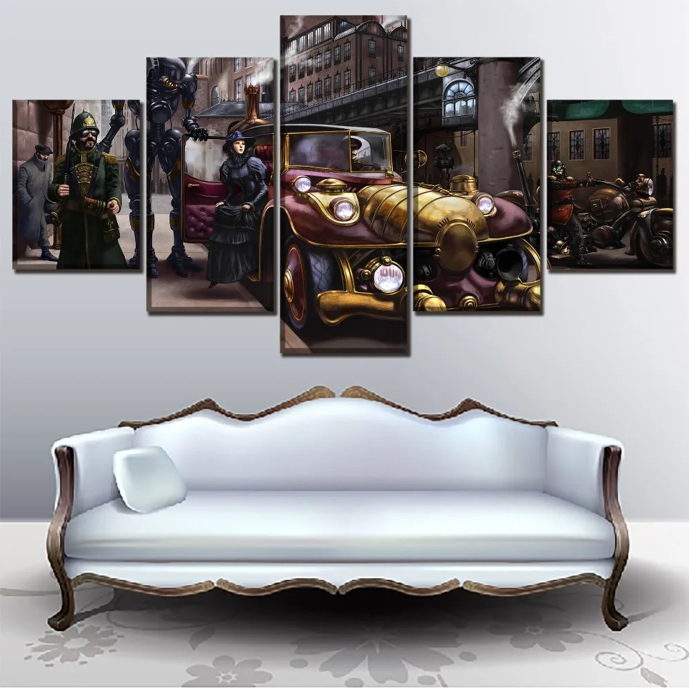 Modern Artwork Home Decorative Wall Art Picture Top-Rated Canvas Print Painting 5 Panel Sci Fi Steampunk Car And People Poster
Modern Artwork Home Decorative Wall Art Picture Top-Rated Canvas Print Painting 5 Panel Sci Fi Steampunk Car And People Poster
