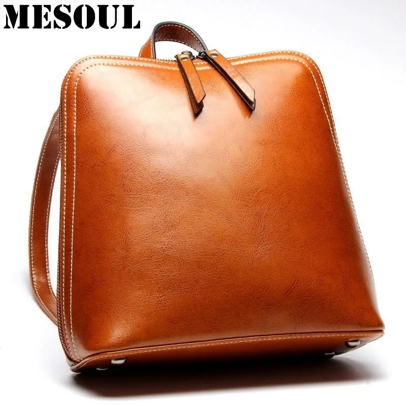 Women's Genuine Leather School Bag For Girls Brown Fashion backpack rucksack Travel Leather Ladies feminine backpack sac
Women's Genuine Leather School Bag For Girls Brown Fashion backpack rucksack Travel Leather Ladies feminine backpack sac