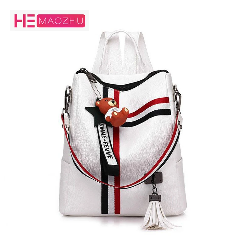 New Ribbons Pendants Explosions Dual-use Backpack Retro Fashion Zipper PU Leather High Quality Youth Leather Backpack
New Ribbons Pendants Explosions Dual-use Backpack Retro Fashion Zipper PU Leather High Quality Youth Leather Backpack