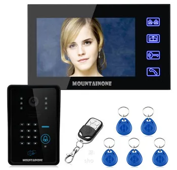 MOUNTAINONE 7"color touch password&ID card video intercom video door phone night vision wireless remote control unlock 1000TVL
MOUNTAINONE 7"color touch password&ID card video intercom video door phone night vision wireless remote control unlock 1000TVL