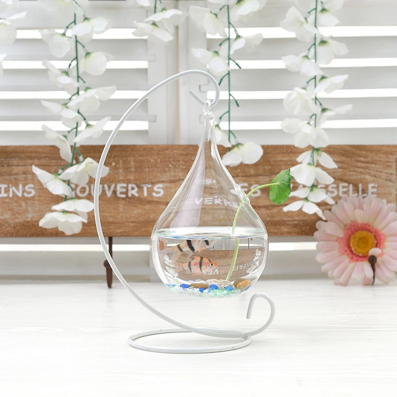 Image Transparent Glass Vase Creative Home Furnishing Decorations Hanging Aquarium Flower Living Room Decoration Glass Vase Wholesale