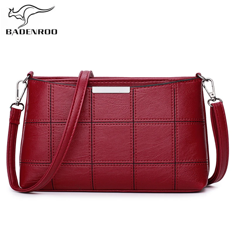 

Badenroo Simple Leather Women Shoulder Bag Fashion Patchwork Messenger Bags Female Crossbody Bags Black Handbags Bolsas Feminina