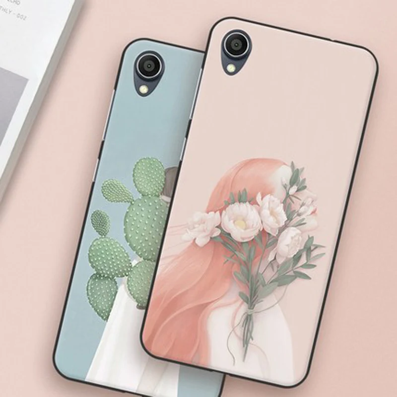 For ASUS Zenfone Live L1 Case girl flower soft silicone TPU phone Cases ZA550KL casing Protective case coque | Мобильные телефоны и