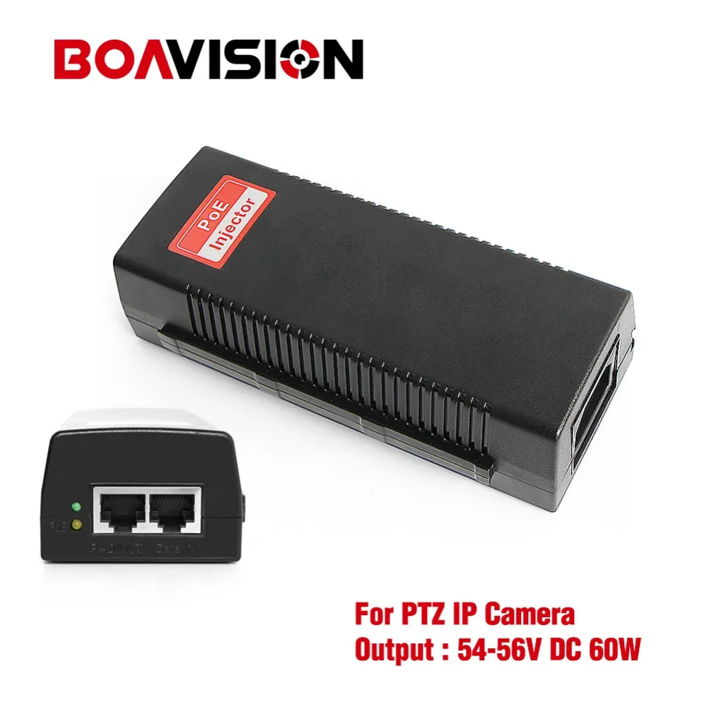 54V 60W Output Poe Injector 100/1000Mbps Single PoE Power Over Ethernet 30W Max PoE Power Support Mini PTZ Dome POE IP Camera
54V 60W Output Poe Injector 100/1000Mbps Single PoE Power Over Ethernet 30W Max PoE Power Support Mini PTZ Dome POE IP Camera