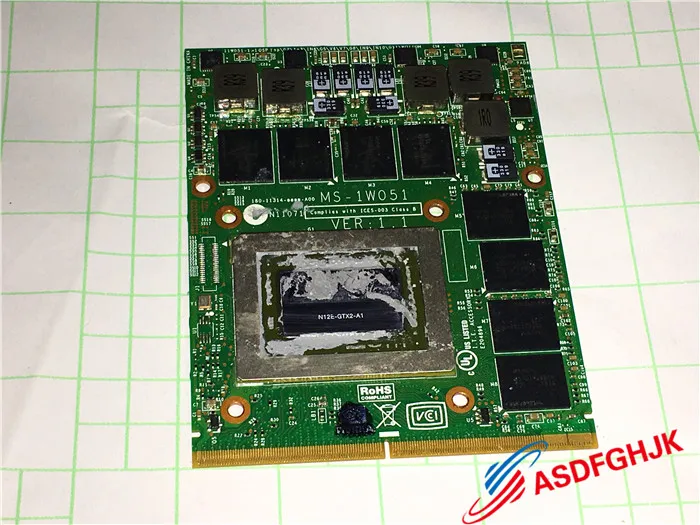 Original FOR MSI GT680 GT780DX VIDEO CARD MS-1W051 GTX580M N12E-GTX2-A1 Fully tested | Компьютеры и офис