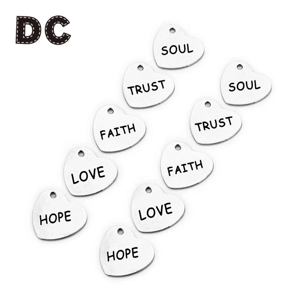 DC 5pcs Stainless Steel Love Heart Charm Pendant 13x14mm Engraved Words Pendant for DIY Jewelry Accessories Craft Wholesale
DC 5pcs Stainless Steel Love Heart Charm Pendant 13x14mm Engraved Words Pendant for DIY Jewelry Accessories Craft Wholesale