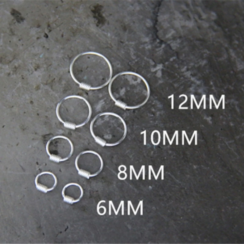 6/8/10/12mm Mini Ear Bone Small Hoop Earrings 925 Sterling Silver Round Circle Earrings Hoops With Spiral Coils
6/8/10/12mm Mini Ear Bone Small Hoop Earrings 925 Sterling Silver Round Circle Earrings Hoops With Spiral Coils