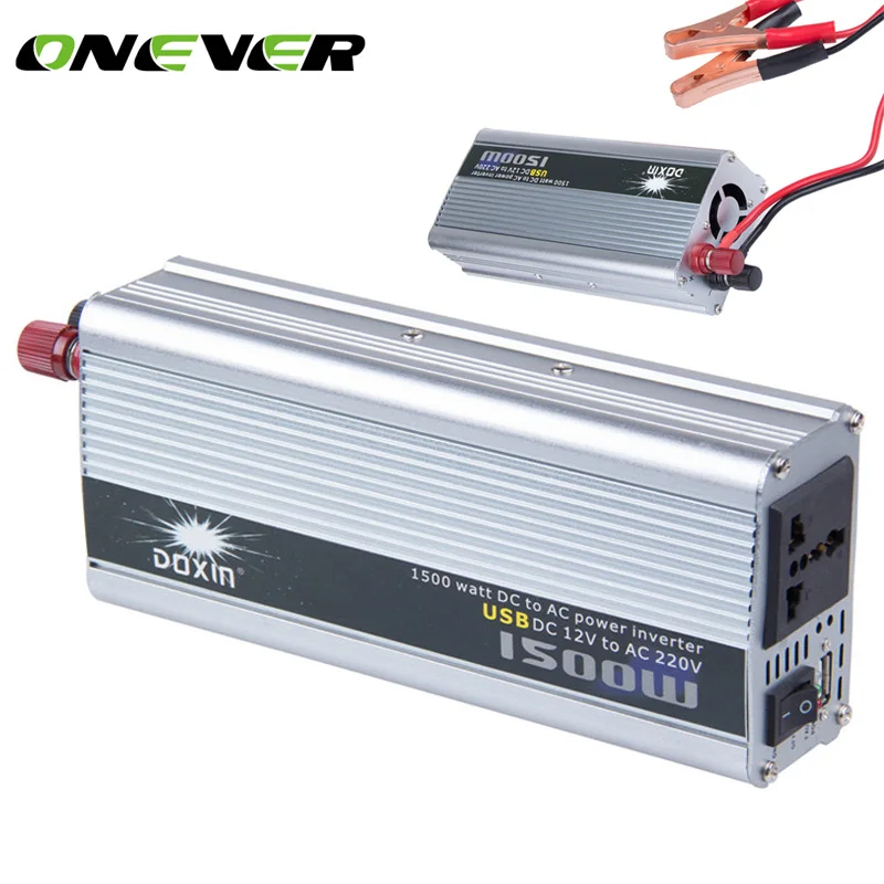 Onever 1500watt DC to AC Power Inverter USB DC 12V to AC 220V 1500W Auto Converter Modified Sine Wave Power with USB
Onever 1500watt DC to AC Power Inverter USB DC 12V to AC 220V 1500W Auto Converter Modified Sine Wave Power with USB