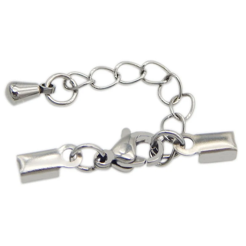 5pcs/lot Stainless Steel End Caps Hook Claps Extend Chain Clasps Fit 3mm Cord Clips DIY Flat Leather Bracelet Connector
5pcs/lot Stainless Steel End Caps Hook Claps Extend Chain Clasps Fit 3mm Cord Clips DIY Flat Leather Bracelet Connector