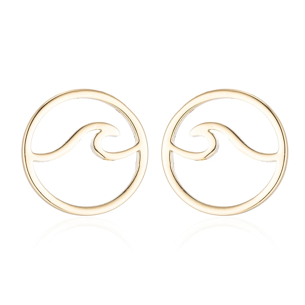 Ocean Wave Stud Earrings Women Stainless Steel Earrings Gold Small Wave Ear Jewelry Pendientes Earring boucle d oreille
Ocean Wave Stud Earrings Women Stainless Steel Earrings Gold Small Wave Ear Jewelry Pendientes Earring boucle d oreille