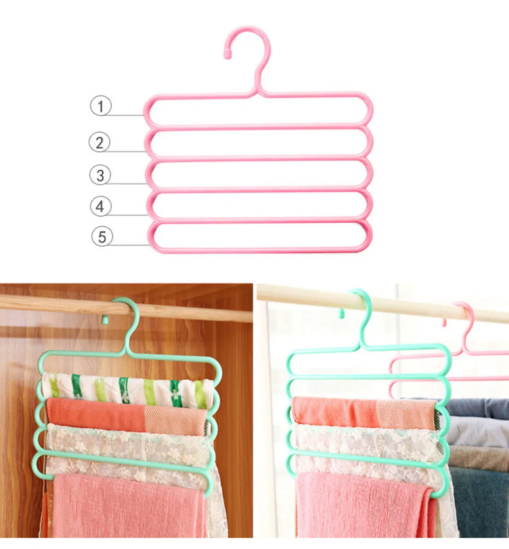 Color anti-skid trousers rack Hanger multi-function 5 layer pants hanger scarf silk tie mounts Plastic Cloth Rack Clothes Peg
Color anti-skid trousers rack Hanger multi-function 5 layer pants hanger scarf silk tie mounts Plastic Cloth Rack Clothes Peg