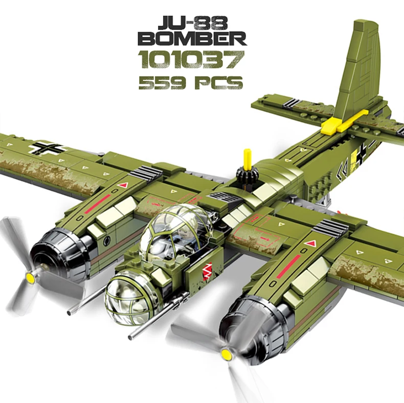 Sembo Block 559 pcs Military Building Blocks Ww2 Bombing Airplane Compatible Major Brands Army Vehicle Toys for Children Boy