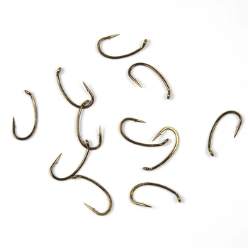 

Bimoo Premium 25pcs Egg Caddis Offset Fly Tying Hook 2X Strong Sharp Nymph Hooks Fly Fishing Hook Size #10 12 14 16 18 Bronzed