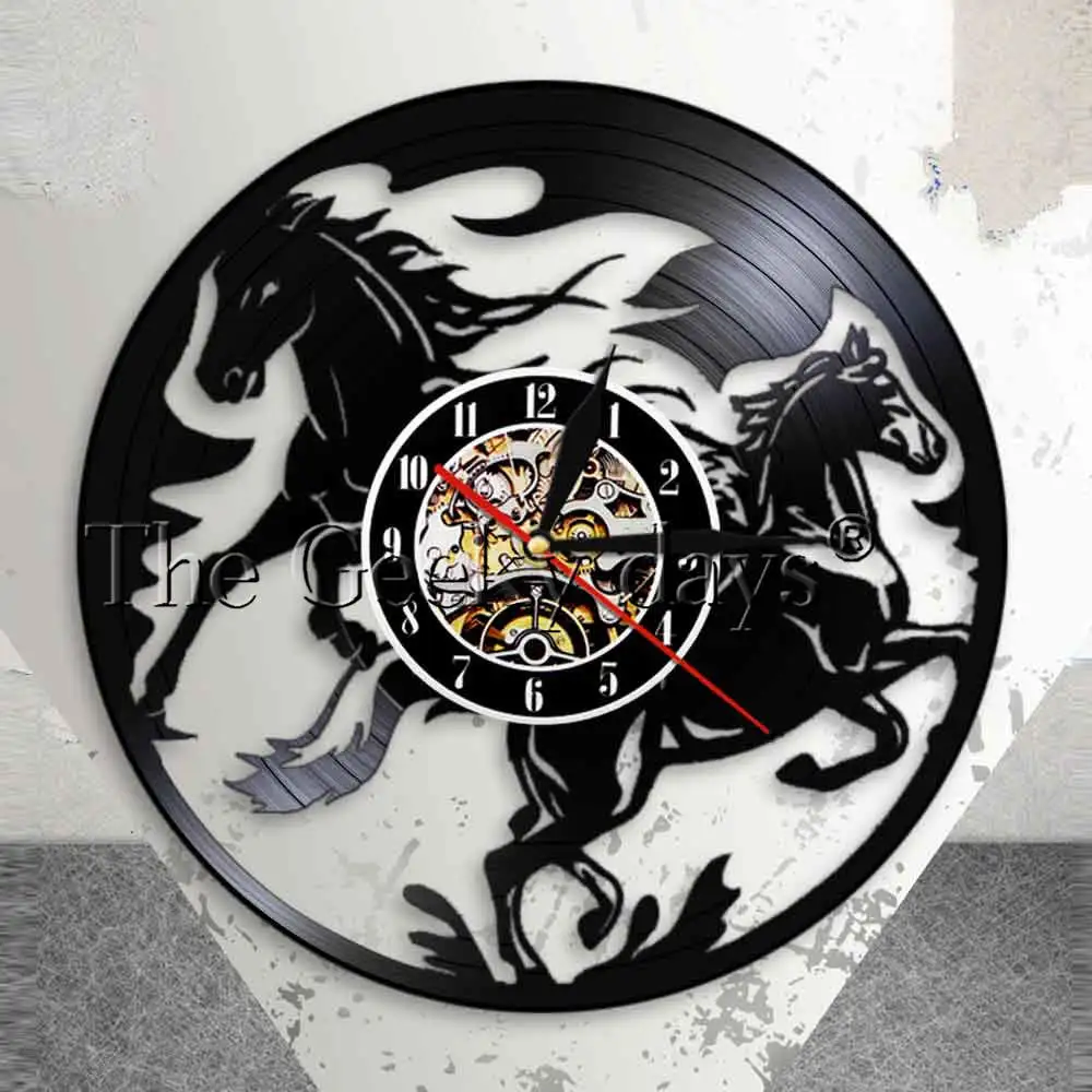 Nature Black Running Horses Equine Wall Art Wild Horses Clock Vintage Vinyl Record Wall Clock Horse Lover Home Decor Accessories
Nature Black Running Horses Equine Wall Art Wild Horses Clock Vintage Vinyl Record Wall Clock Horse Lover Home Decor Accessories