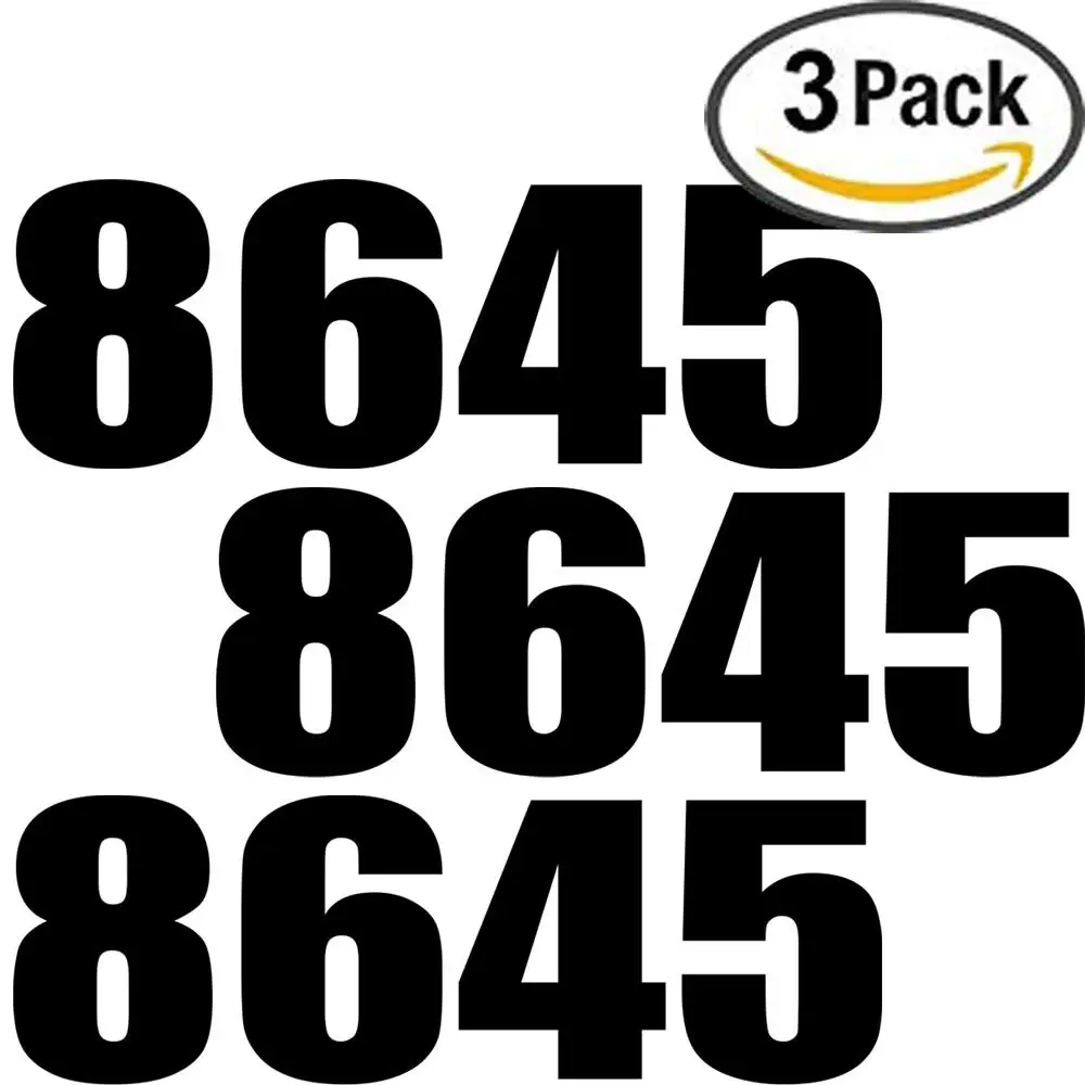 ETIE Die Cut PVC number of Decals 8645 for Anti-Trump Vinyl Decal Sticker for Car Auto Laptop Wall and More (3 Pack) (Black)
ETIE Die Cut PVC number of Decals 8645 for Anti-Trump Vinyl Decal Sticker for Car Auto Laptop Wall and More (3 Pack) (Black)