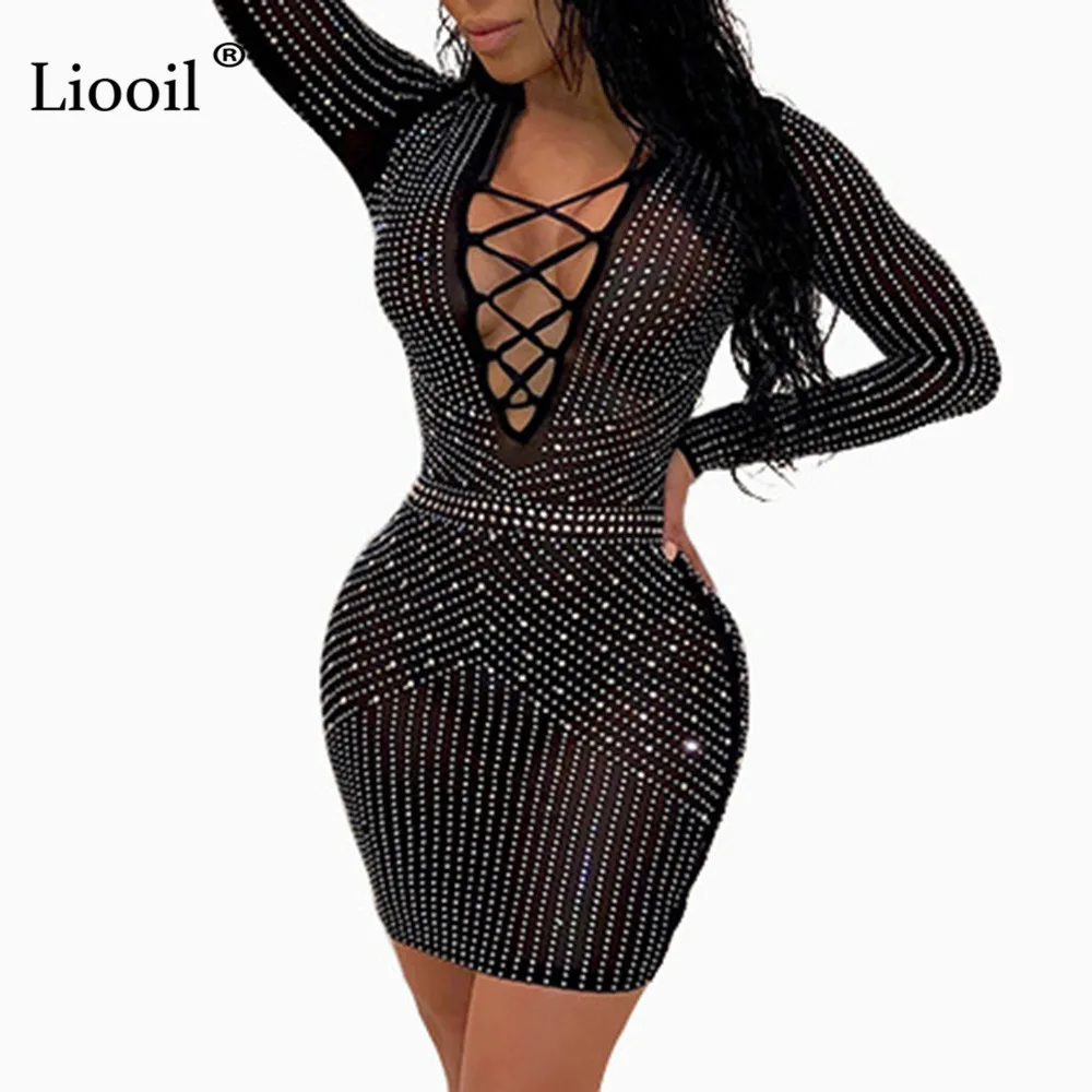 Liooil Bandage Diamond Sexy Mini Dress Women Clothes 2019 See Through Mesh Club Dress Patchwork Hollow Out Black Party Dresses
Liooil Bandage Diamond Sexy Mini Dress Women Clothes 2019 See Through Mesh Club Dress Patchwork Hollow Out Black Party Dresses