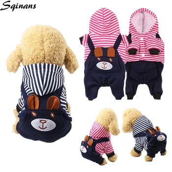 Sqinans XS-2XL Striped Dog Jumpsuit Fleece Pet Coat Winter Warm Dog Hoodie Coats Snap Button Puppy Cat Clothes For Chihuahua
Sqinans XS-2XL Striped Dog Jumpsuit Fleece Pet Coat Winter Warm Dog Hoodie Coats Snap Button Puppy Cat Clothes For Chihuahua