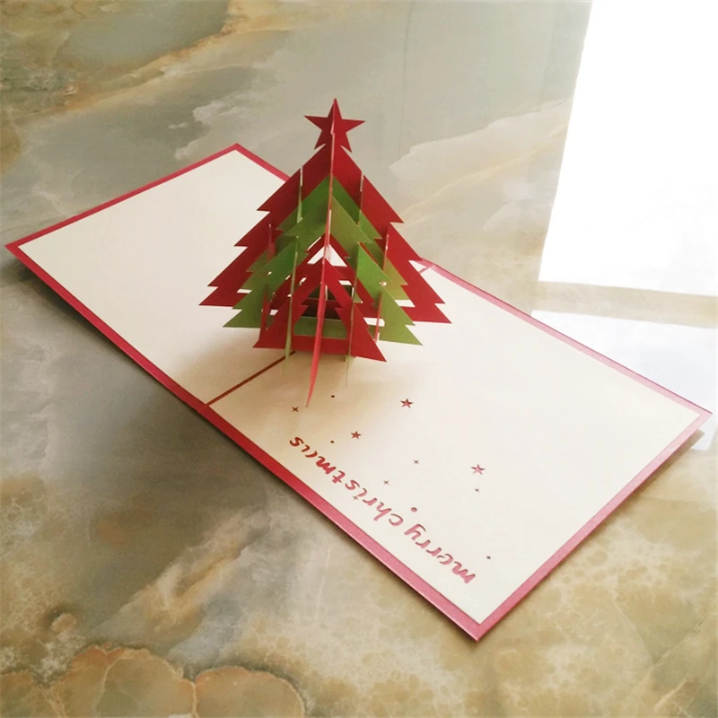 Pop up 3D Christmas Greeting Card Xmas Festival Tree Laser Cut Party Invitation Cards Free Shipping
Pop up 3D Christmas Greeting Card Xmas Festival Tree Laser Cut Party Invitation Cards Free Shipping