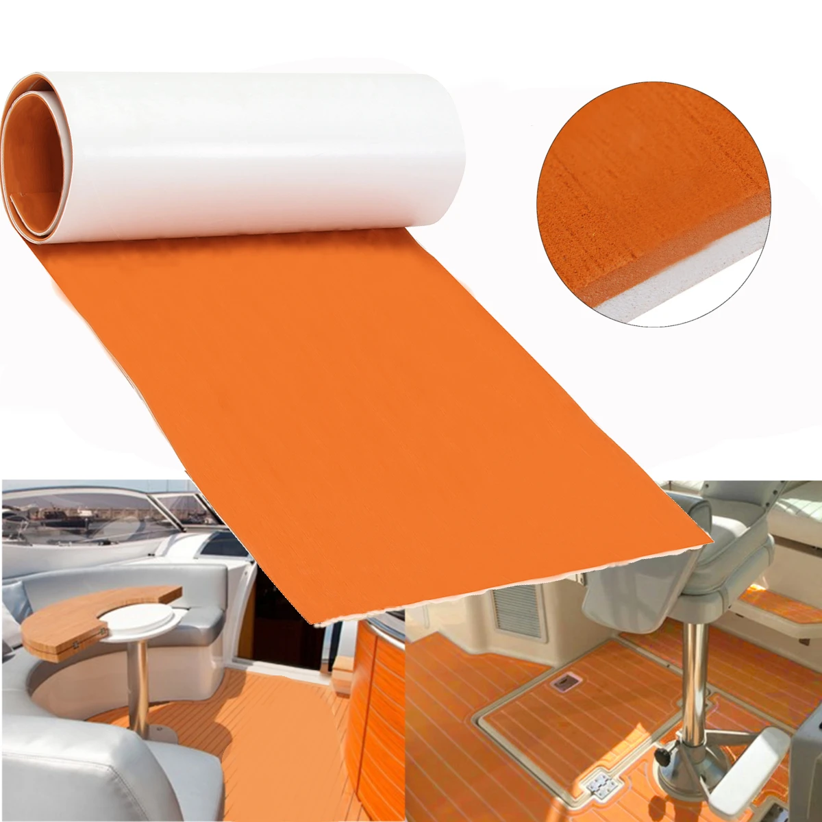 60CMx200CM 6mm Self Adhesive DIY EVA Foam teak Marine Flooring Boat Decking Teak Sheet Yacht Floor Pad Foam Floor Mat Orange
60CMx200CM 6mm Self Adhesive DIY EVA Foam teak Marine Flooring Boat Decking Teak Sheet Yacht Floor Pad Foam Floor Mat Orange