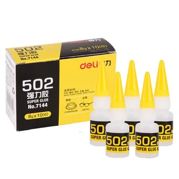 10Pcs/box 502 Super Glue Instant Quick-drying Cyanoacrylate Adhesive Strong Bond Fast Leather Rubber Metal Office Supplies
10Pcs/box 502 Super Glue Instant Quick-drying Cyanoacrylate Adhesive Strong Bond Fast Leather Rubber Metal Office Supplies