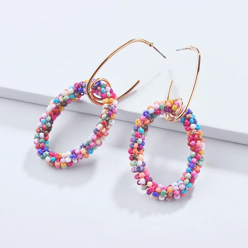 2018 Gold Spiral Glint Twine Seed Beaded MARINA HOOP EARRINGS for Women Trendy Bohemian Earrings Jewelry Wholesale
2018 Gold Spiral Glint Twine Seed Beaded MARINA HOOP EARRINGS for Women Trendy Bohemian Earrings Jewelry Wholesale
