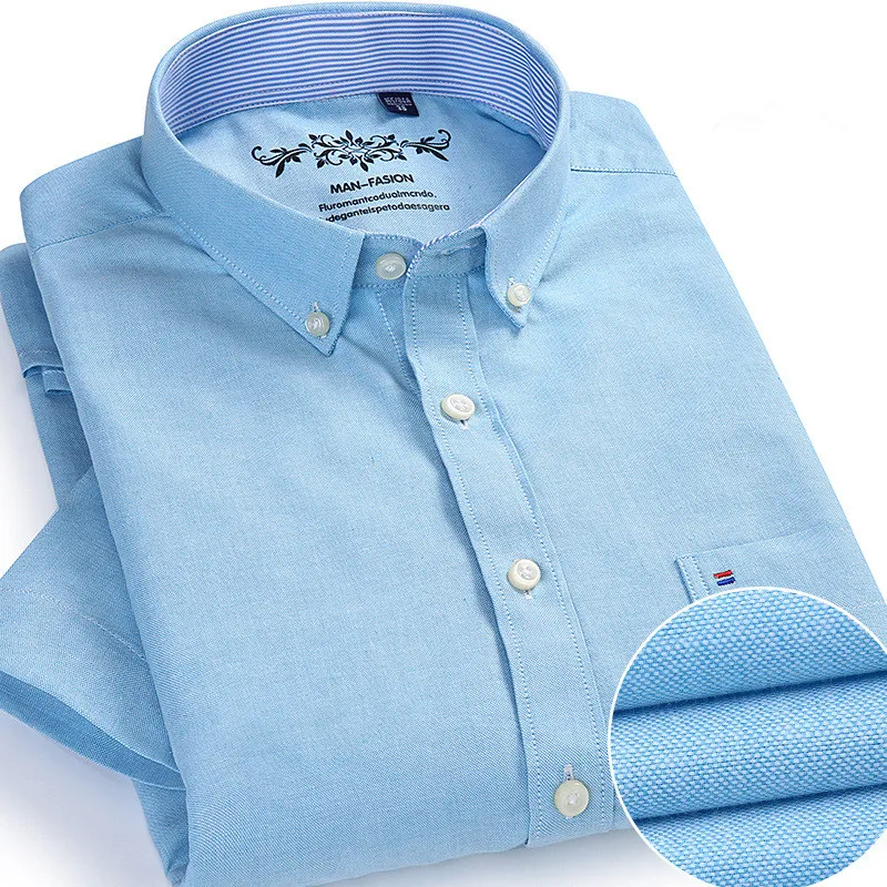 Men's Shirts with short sleeves Slim fit Solid Oxford Business Shirt Men Pocket Formal Button Shirts regular fit Working Clothes
Men's Shirts with short sleeves Slim fit Solid Oxford Business Shirt Men Pocket Formal Button Shirts regular fit Working Clothes