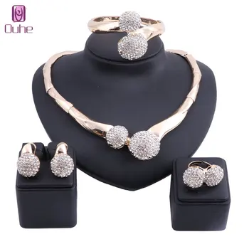 Fashion African Jewelry Sets Brand Dubai Gold Color Crystal Jewelry Sets Bridal Accessories Nigerian Wedding Jewelry Set
Fashion African Jewelry Sets Brand Dubai Gold Color Crystal Jewelry Sets Bridal Accessories Nigerian Wedding Jewelry Set