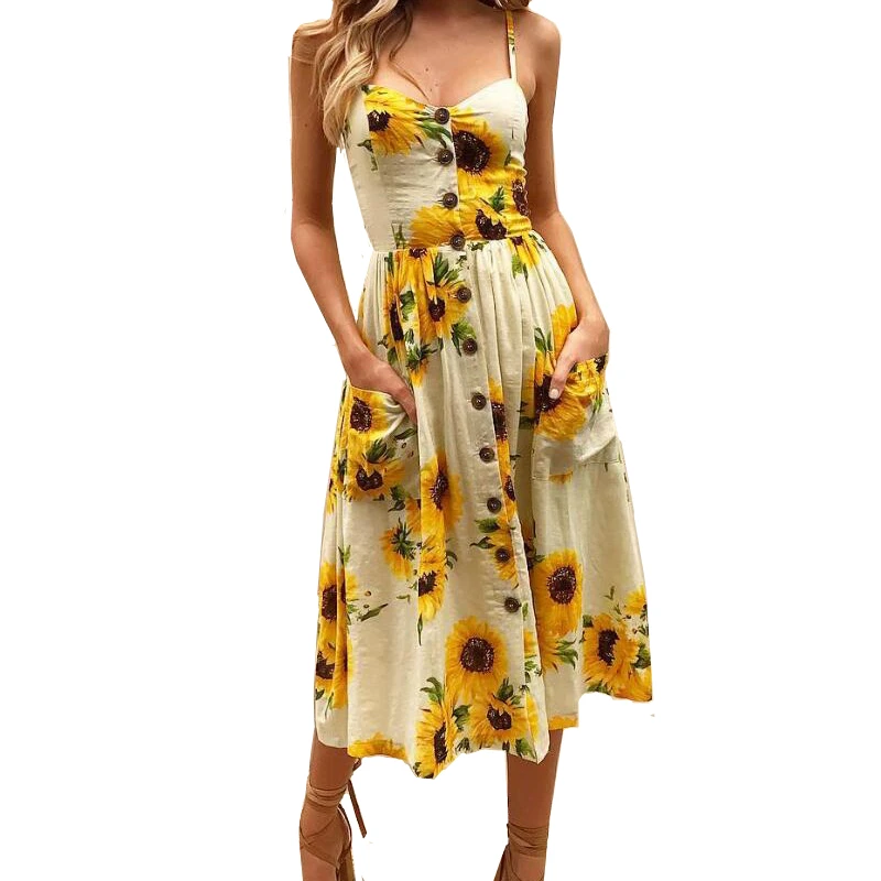 Ladies Print Floral Long Boho Bohemian Beach Summer Dress Women Sundress Sexy V-Neck Sleeveless Strap Maxi Vintage Dress Vestido
Ladies Print Floral Long Boho Bohemian Beach Summer Dress Women Sundress Sexy V-Neck Sleeveless Strap Maxi Vintage Dress Vestido