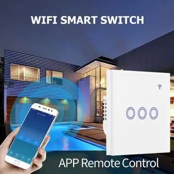1-3Gang WiFi Smart Wall Touch Light Switch Support Voice APP Remote Control Switch Smart Home Automation Module Remote Control
1-3Gang WiFi Smart Wall Touch Light Switch Support Voice APP Remote Control Switch Smart Home Automation Module Remote Control