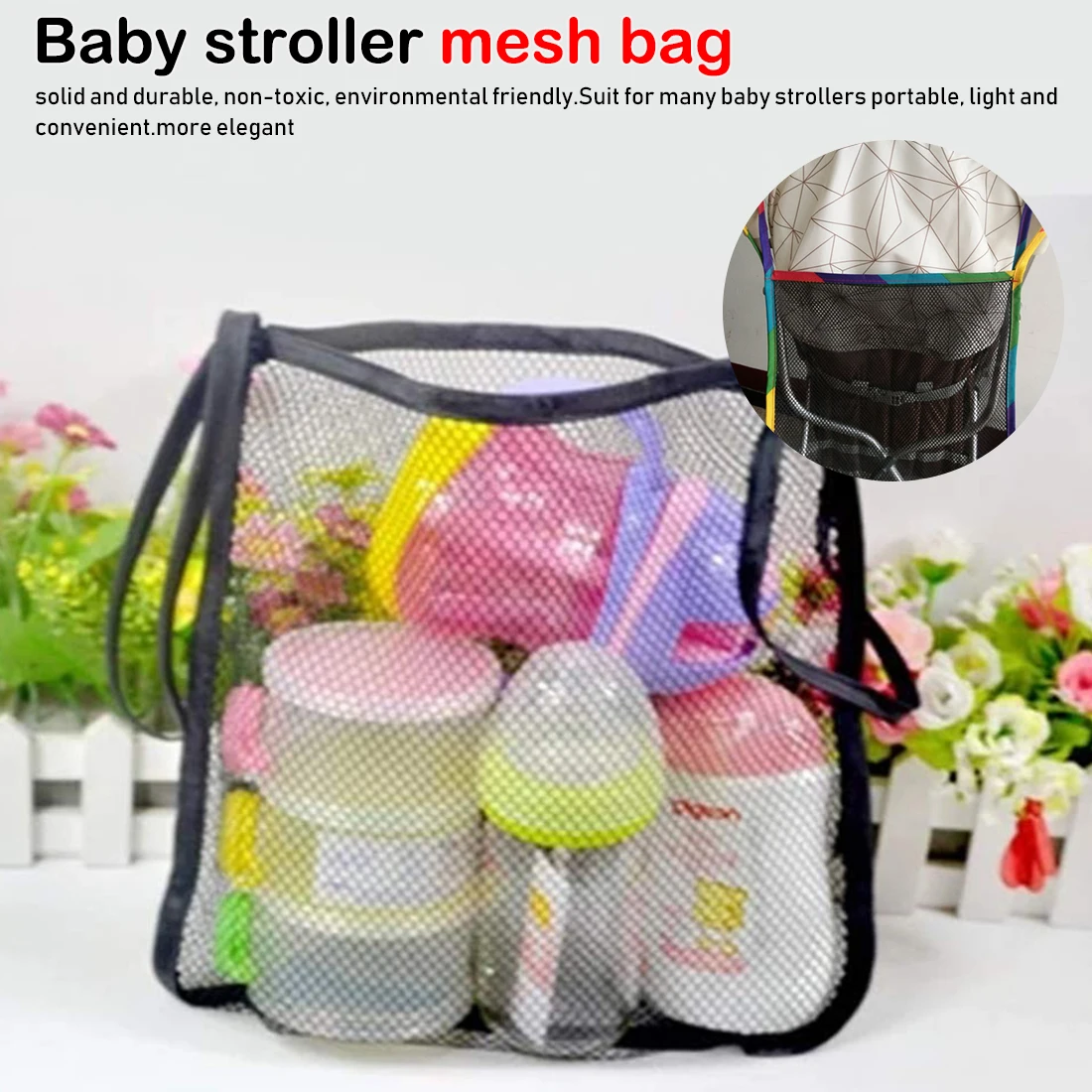 Fashion Universal cart mesh net Carriage Bag Stroller Accessories Stroller net bag Baby stroller bag
Fashion Universal cart mesh net Carriage Bag Stroller Accessories Stroller net bag Baby stroller bag