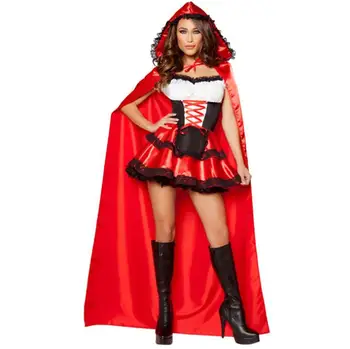 Europe Women Halloween cloak Little Red Riding Hood clothing Cosplay Masquerade stage Performance clothing vestido verano longo
Europe Women Halloween cloak Little Red Riding Hood clothing Cosplay Masquerade stage Performance clothing vestido verano longo