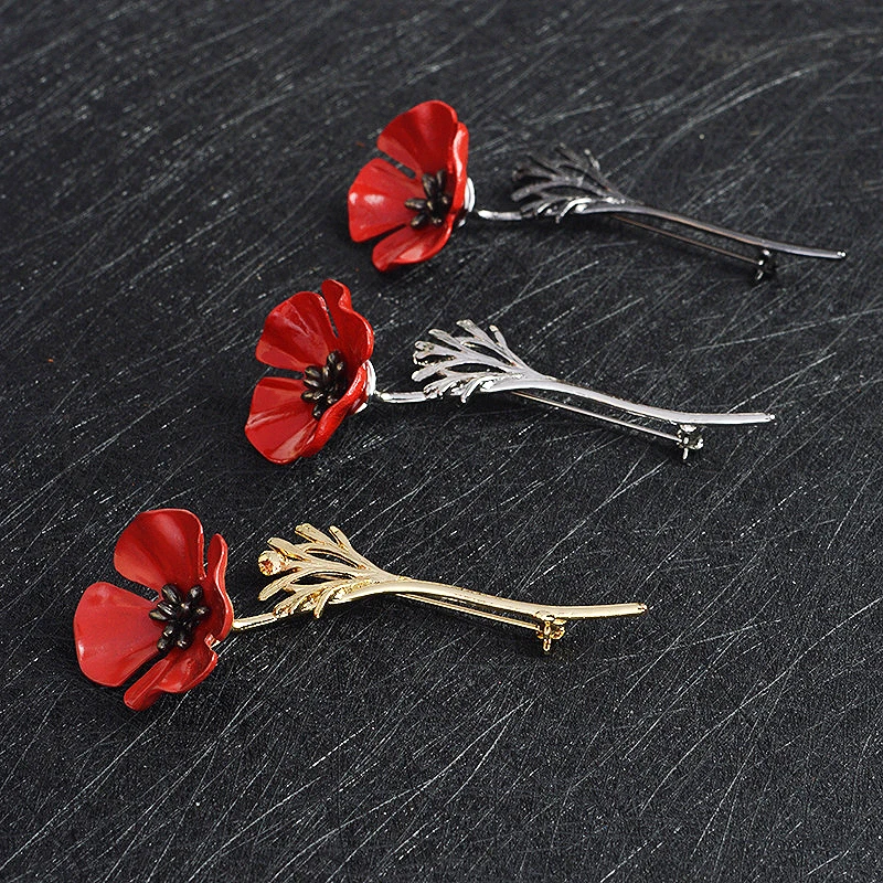 1PC New Brooches Scarf Poppy Flower Golden Red High Quality Beautiful Popular Silvery Unique Brooches Women Clothing Boutonniere
1PC New Brooches Scarf Poppy Flower Golden Red High Quality Beautiful Popular Silvery Unique Brooches Women Clothing Boutonniere