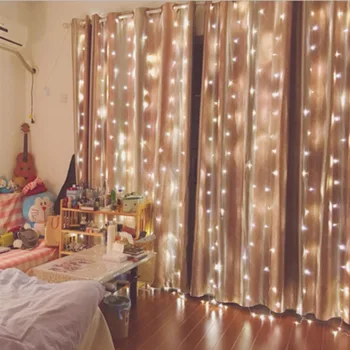 Fairy Christmas Curtain Garland Light 3x3M 300 Christmas Decorative LED String Xmas Party Garden Wedding Lights
Fairy Christmas Curtain Garland Light 3x3M 300 Christmas Decorative LED String Xmas Party Garden Wedding Lights