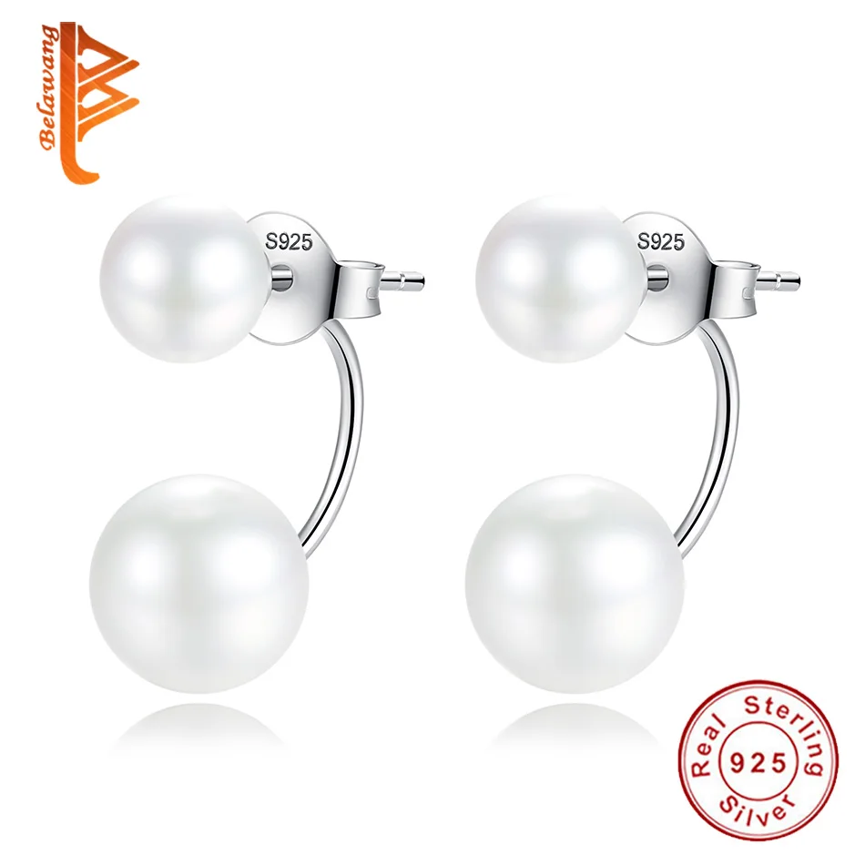 BELAWANG 100% 925 Sterling Silver Double Pearl Stud Earrings For Women Fashion Earrings Jewelry Boucle D'oreille High Quality
BELAWANG 100% 925 Sterling Silver Double Pearl Stud Earrings For Women Fashion Earrings Jewelry Boucle D'oreille High Quality