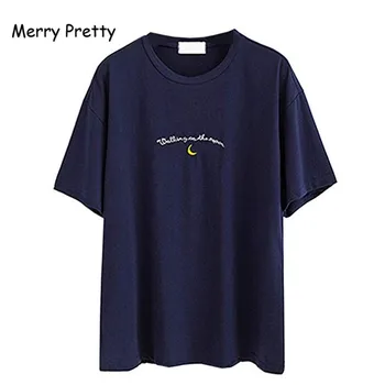 Merry Pretty Women t-shirt 2019 Funny Letters Embroidery T Shirt Women navy Blue Cotton Summer Printed T-Shirt Casual Tops femme
Merry Pretty Women t-shirt 2019 Funny Letters Embroidery T Shirt Women navy Blue Cotton Summer Printed T-Shirt Casual Tops femme
