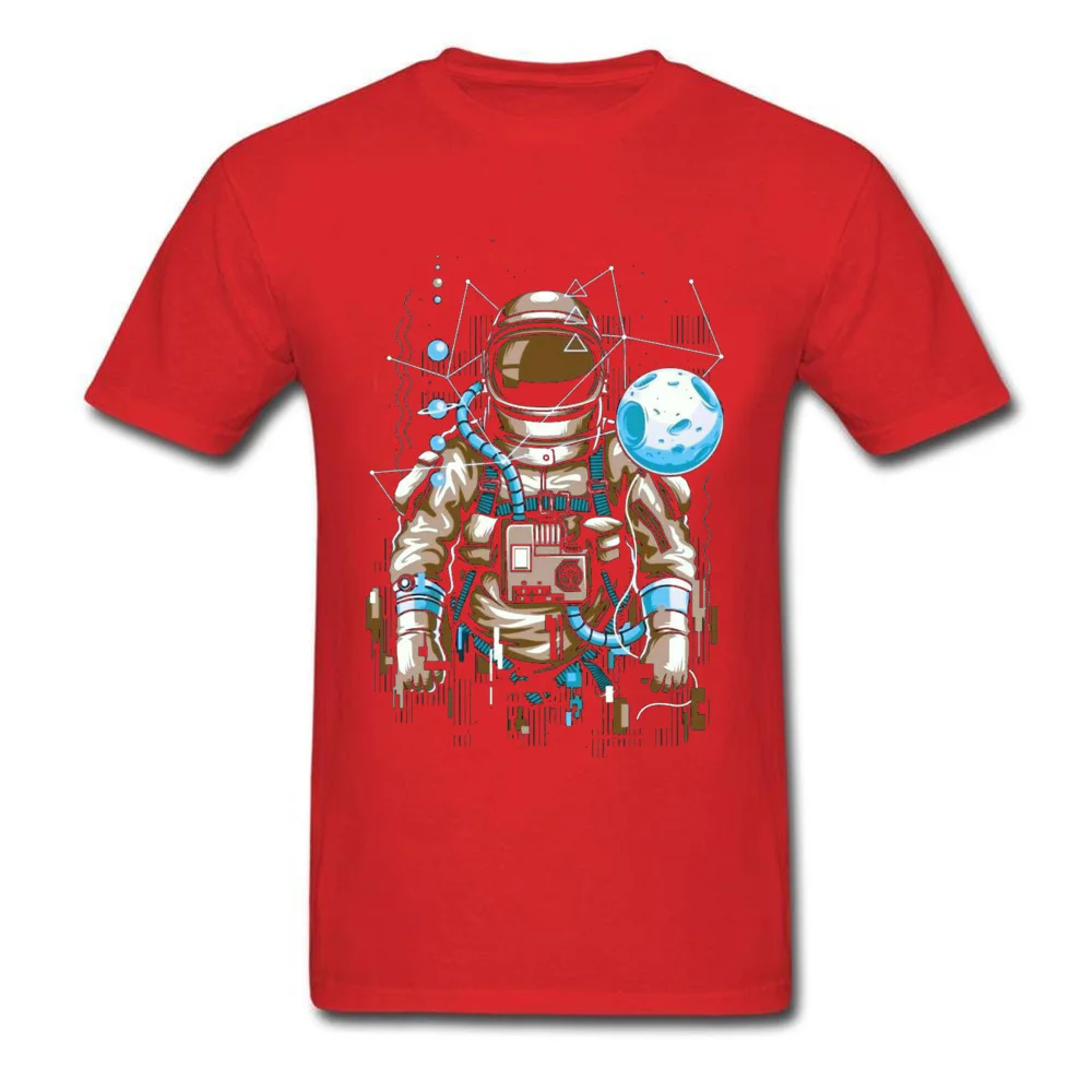 Casual Astronauta-3190617Y Tees for Men Company Father Day O Neck All Cotton Short Sleeve Tshirts Street Tshirts Astronauta-3190617Y red