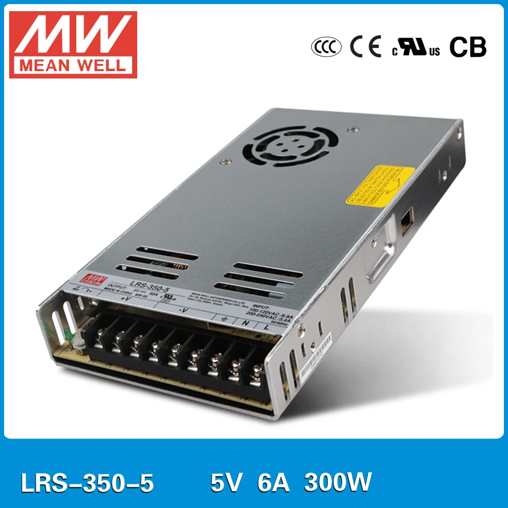 Original MEAN WELL LRS-350-5 300W 60A 5V output Meanwell Switch mode power supply 5V 300W SMPS ac to dc
Original MEAN WELL LRS-350-5 300W 60A 5V output Meanwell Switch mode power supply 5V 300W SMPS ac to dc