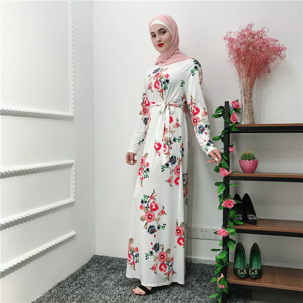 Muslim Dress Floral Abaya Robe Kaftan Women Wrinkled Pencil vestidos Pliss Maxi Dress long Sleeve elegant Long dress
Muslim Dress Floral Abaya Robe Kaftan Women Wrinkled Pencil vestidos Pliss Maxi Dress long Sleeve elegant Long dress