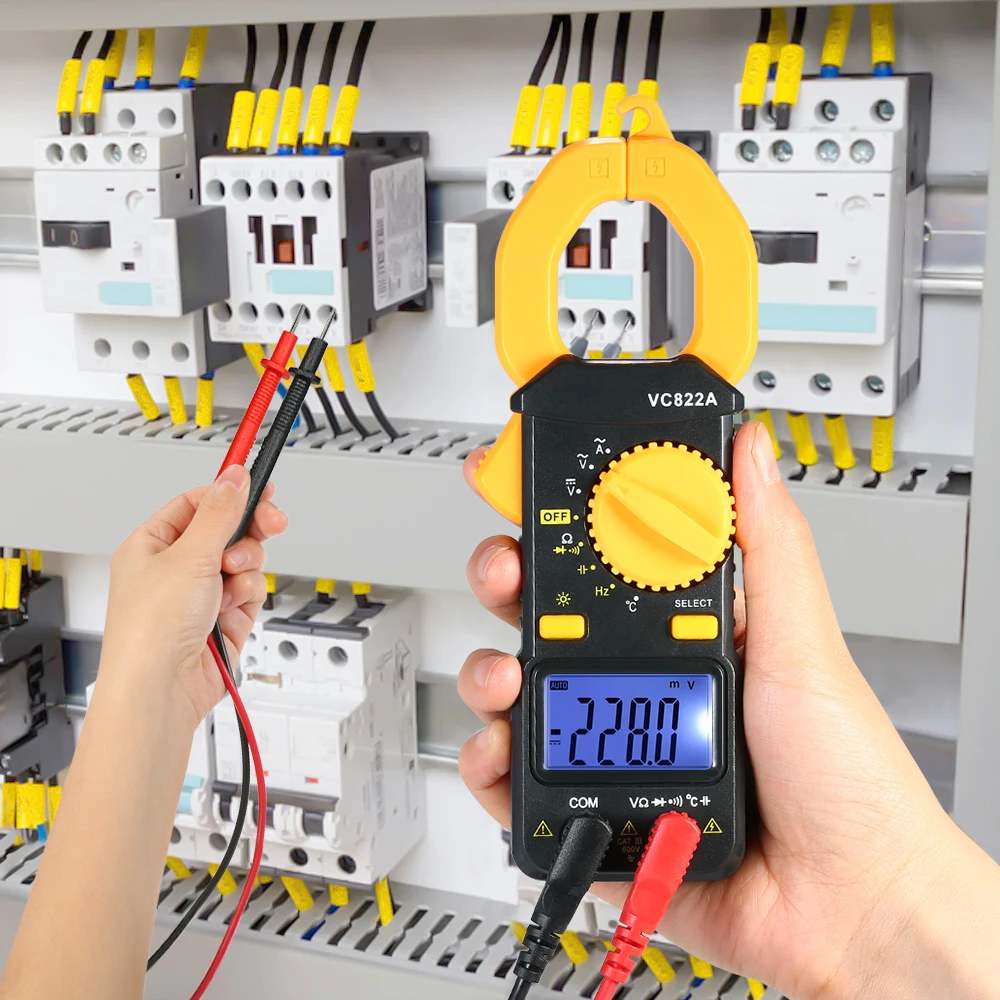 Digital Clamp Meter 4000 Counts Auto-ranging AC/DC Voltage AC Current Handheld Multimeter w/ Backlight LCD Diaplay Tester
Digital Clamp Meter 4000 Counts Auto-ranging AC/DC Voltage AC Current Handheld Multimeter w/ Backlight LCD Diaplay Tester