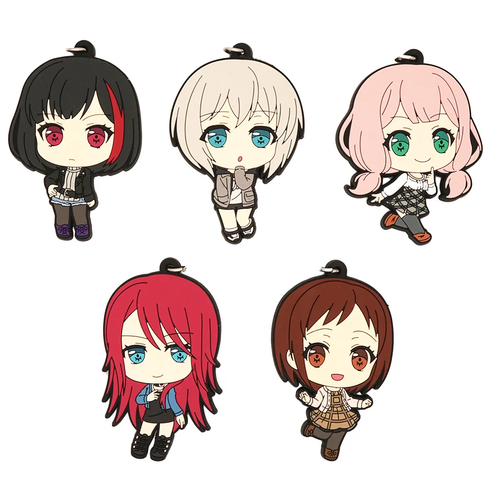 Взрыв мечты! Послесветящийся брелок для ключей из аниме игры Mitake Ran Aoba Moca Uehara Himari