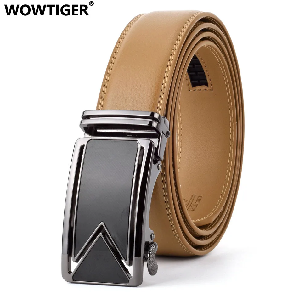 WOWTIGER Designer Luxury leather men's belt 3.5cm waist strap male automatic buckle belts for men Light Brown ceinture homme
WOWTIGER Designer Luxury leather men's belt 3.5cm waist strap male automatic buckle belts for men Light Brown ceinture homme